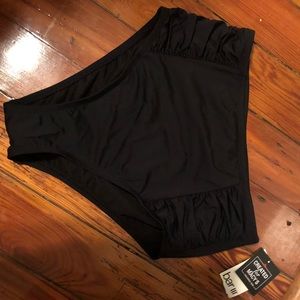 Black high waisted bikini bottoms